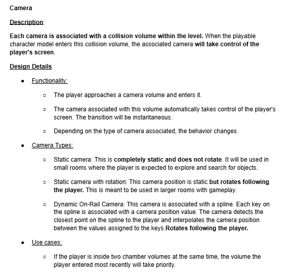 Camera Design Documentation